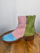 NWB Lazo Luna Pink Kyanite Blue Serpentine Green Boots Women's Size 8