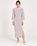 NWT Something Navy Meghan Floral Ruffle Sweatshirt Dress White Size M