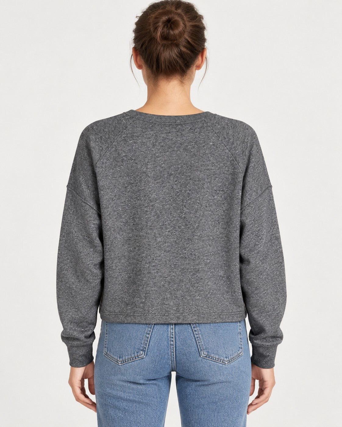 NWT Something Navy Heather Gray Henley Long Sleeve Sweatshirt Size XS