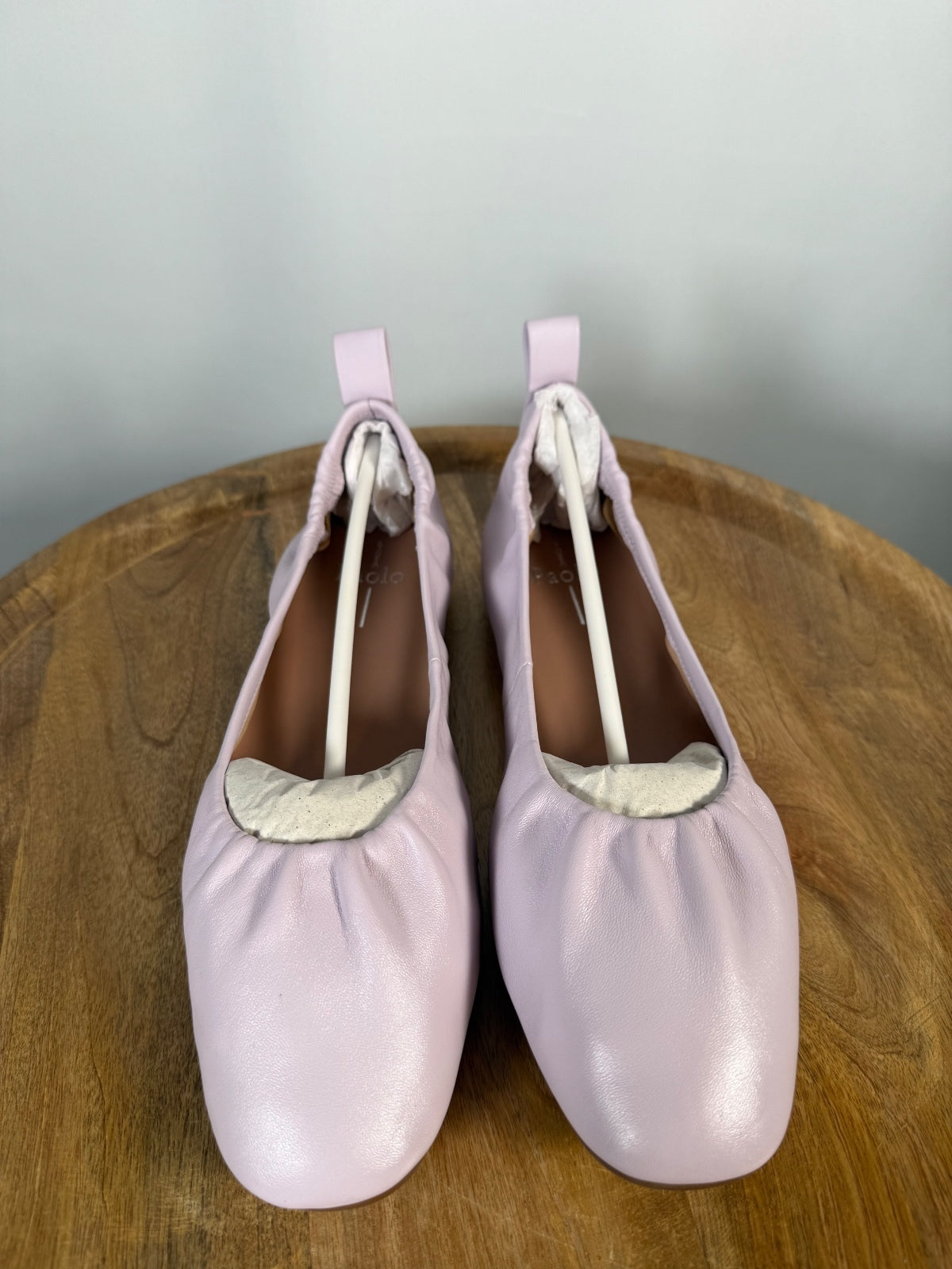 NWB Linea Paolo Newry Lavender Fog Nappa Leather Ballet Flats Size 10