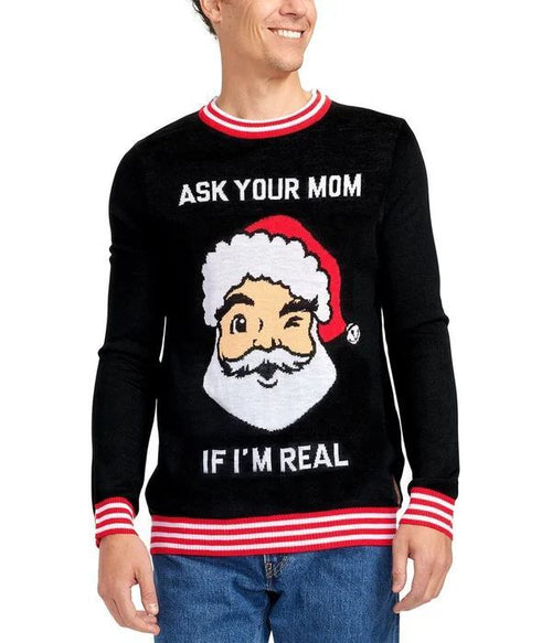 NWT Tipsy Elves Men's Ask Your Mom Ugly Christmas Sweater Size Large