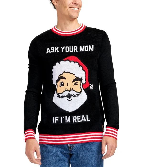 NWT Tipsy Elves Men's Ask Your Mom Ugly Christmas Sweater Size Large