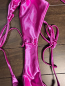 NWT CUPSHE Women’s Pink Triangle Tie Side Bikini Set Size Medium