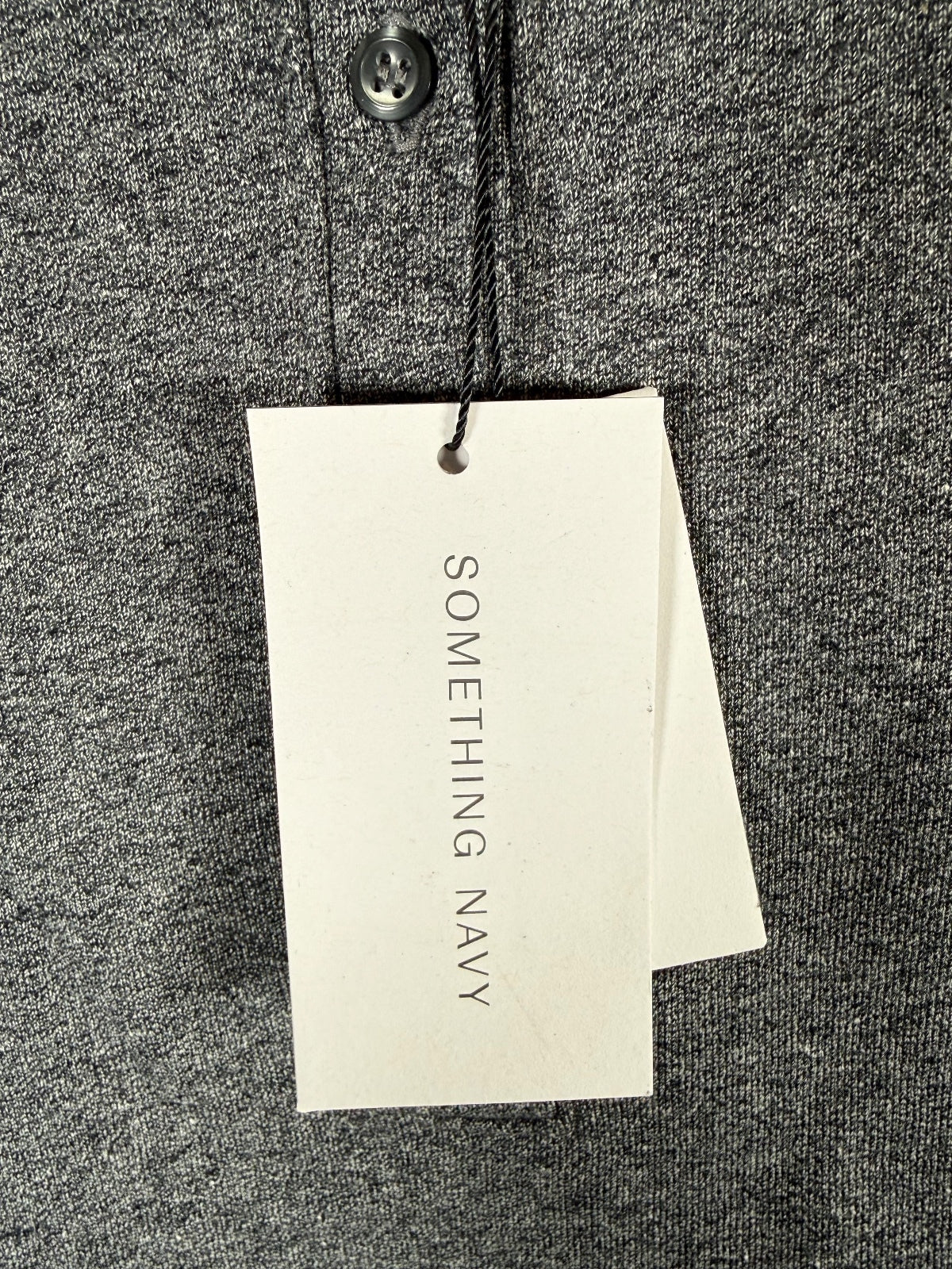 NWT Something Navy Heather Gray Henley Long Sleeve Sweatshirt Size XS