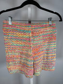 NWT Something Navy Rainbow Multicolor Knit Sweater Shorts Size Medium