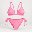 NWT Cupshe Pink Side Tie Two Piece Bikini Swimsuit Size Small