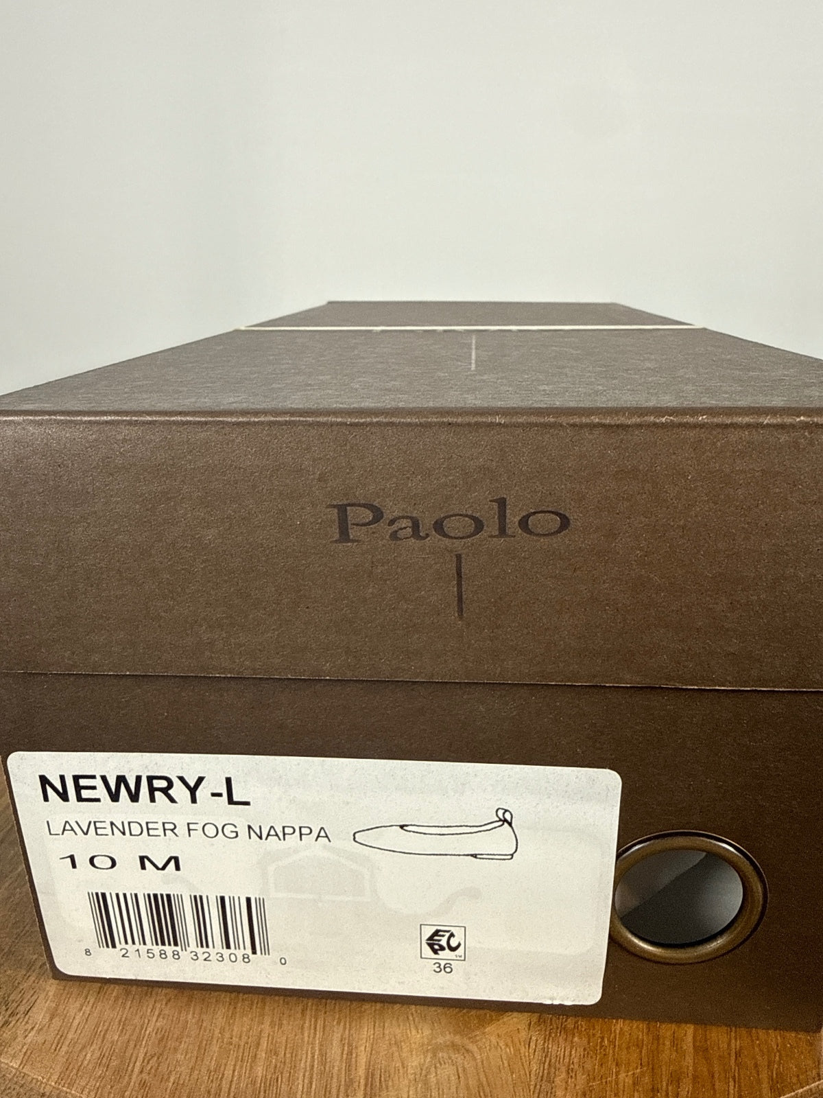 NWB Linea Paolo Newry Lavender Fog Nappa Leather Ballet Flats Size 10