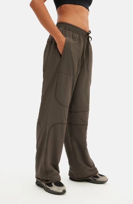 NWT Girlfriend Collective Flex Track Reversible Fleece Pant Olive XXL