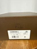 NWB Linea Paolo Varena Black Raffia Embellished Wedge Sandals Size 7.5