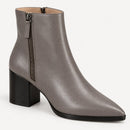NWB Linea Paolo Viva Moss Leather Pointed Toe Block Heel Ankle Boots Size 7.5