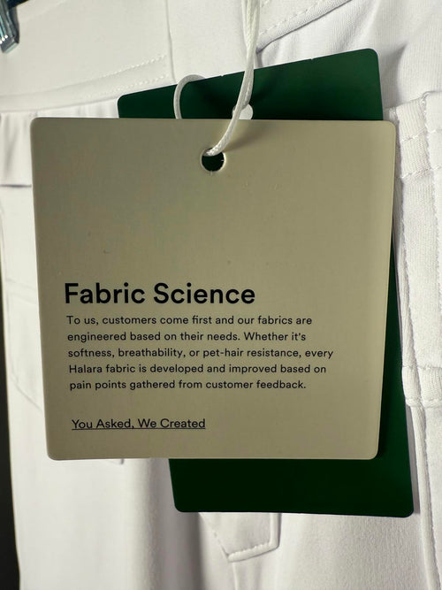 NWT Halara High Waist Button Multiple Pockets Strght Leg Casual Pants White- XS