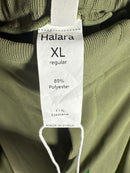 NWT Halara Flex High Waisted Pocket Wide Leg Micro Waffle Work Pants Mosstone XL