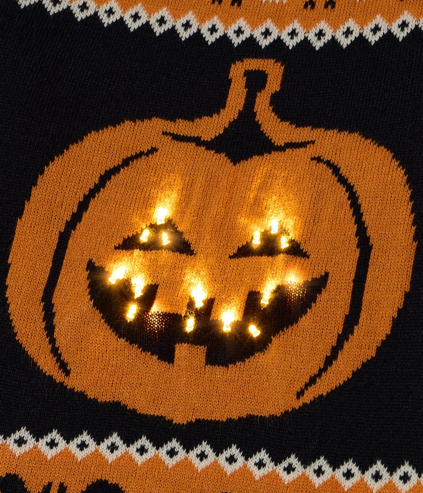 NWT Tipsy Elves Women's Pumpkin Light Up Halloween Sweater Size Large