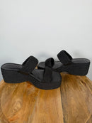 On 34th Women's Norina Woven Two Band Wedge Sandals Size 10 NWB