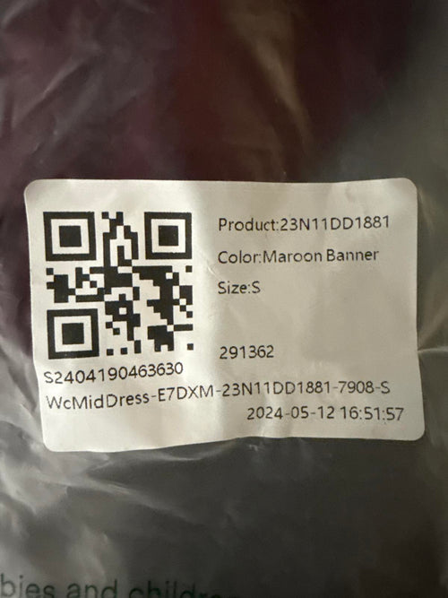 NWT Halara Ribbed Cowl Neck Lace Up Midi Dress Maroon Banner, Size - Small