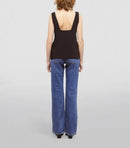 The Kooples Black Lace Trim V-Neck Tank Top US Size Small / FR 1 NWT $165