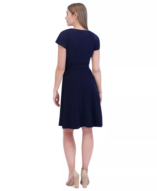 NWT Jessica Howard Navy Blue Midi Dress Petite Size 10P