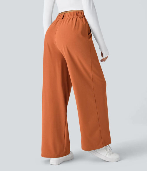 NWT Halara Flex™ High Waisted Pocket Wide Leg Waffle Work Pants Size XS Tall