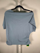 NWT Halara Off Shoulder Short Sleeve Ruched Casual Top Corydalis Blue XL