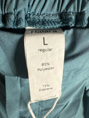 NWT Halara Breezeful High Waist Shirred Flowy Palazzo Casual Pants Stone Blue L