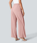 NWT Halara High Waisted Tie Side Wide Leg Work Pants Size Small