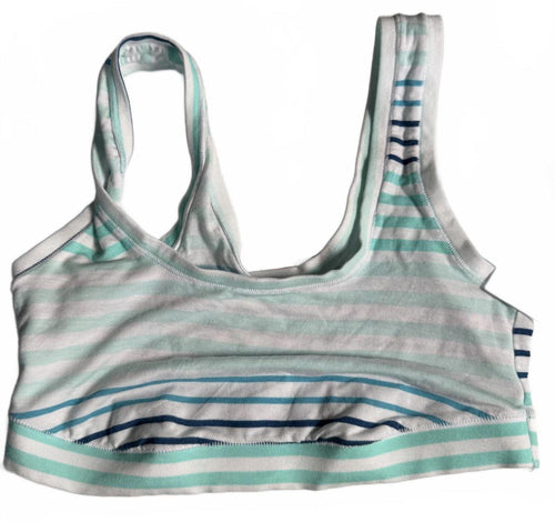 DKNY Women's Multi-Color Striped Sports Bra- Size S