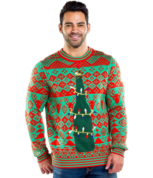 NWT Tipsy Elves Men's Bottle Opener Ugly Christmas Sweater Size Large