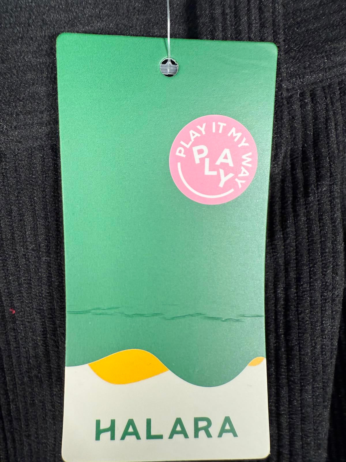 NWT Halara Mid Rise Pockets Straight Leg Corduroy Casual Pants Black Size M