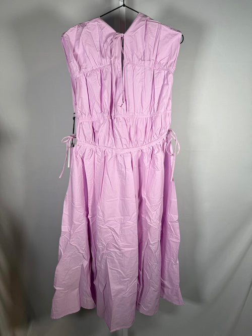 NWT ASTR The Label Lorrie Sleeveless Ruched Midi Dress Size Small