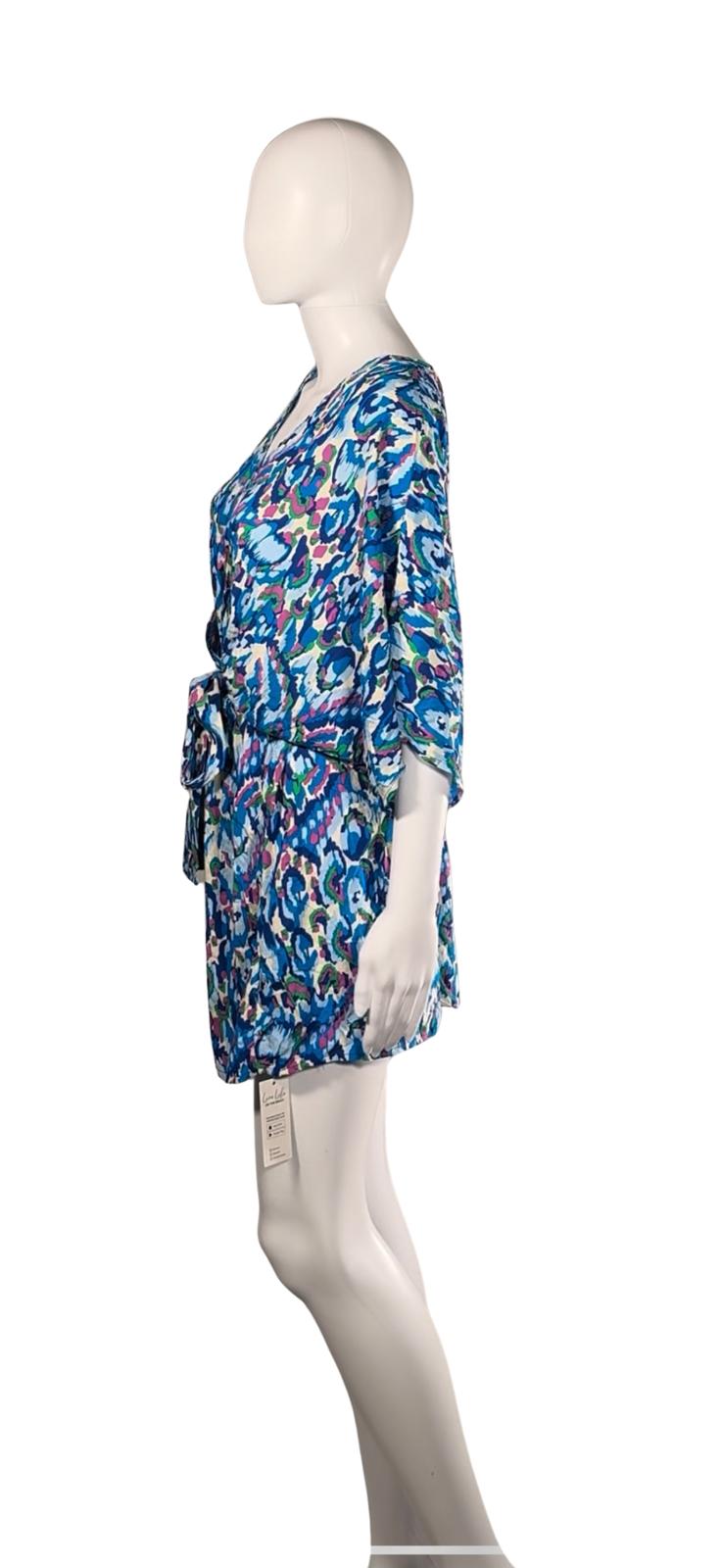 Cupshe Abstract Print Belted Mini Dress Size S