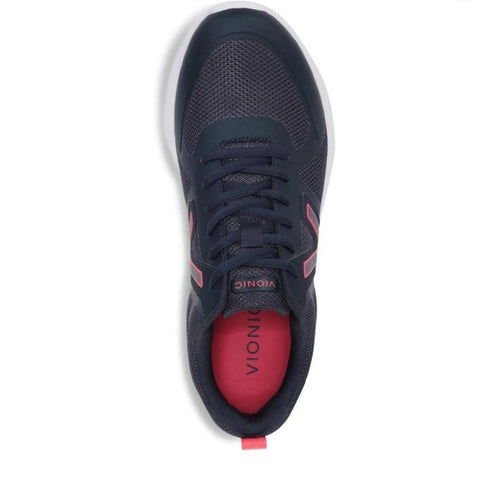 NWB Vionic Miles II Women's Walking Shoes Navy Pink Wide Size 5