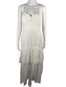 Lulus Elaborate Love White Lace Bustier Tiered High-Low Maxi Dress Size M