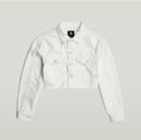 NWT G-Star RAW Women’s Cropped Wander Denim Jacket Chalk White Size Medium