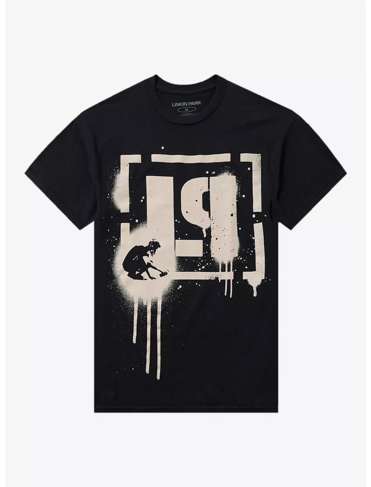 Linkin Park Meteora LP Acronym Graphic T-Shirt Black Streetwear Size Medium
