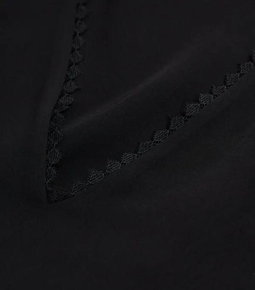 The Kooples Black Lace Trim V-Neck Tank Top US Size Small / FR 1 NWT $165