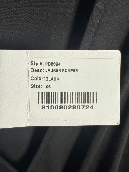 LBLC The Label Lauren Romper Black Size XS NWT