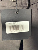 NWT Mac Duggal Three Quarter Sleeve Ruffle Neck Dress Black Size 2