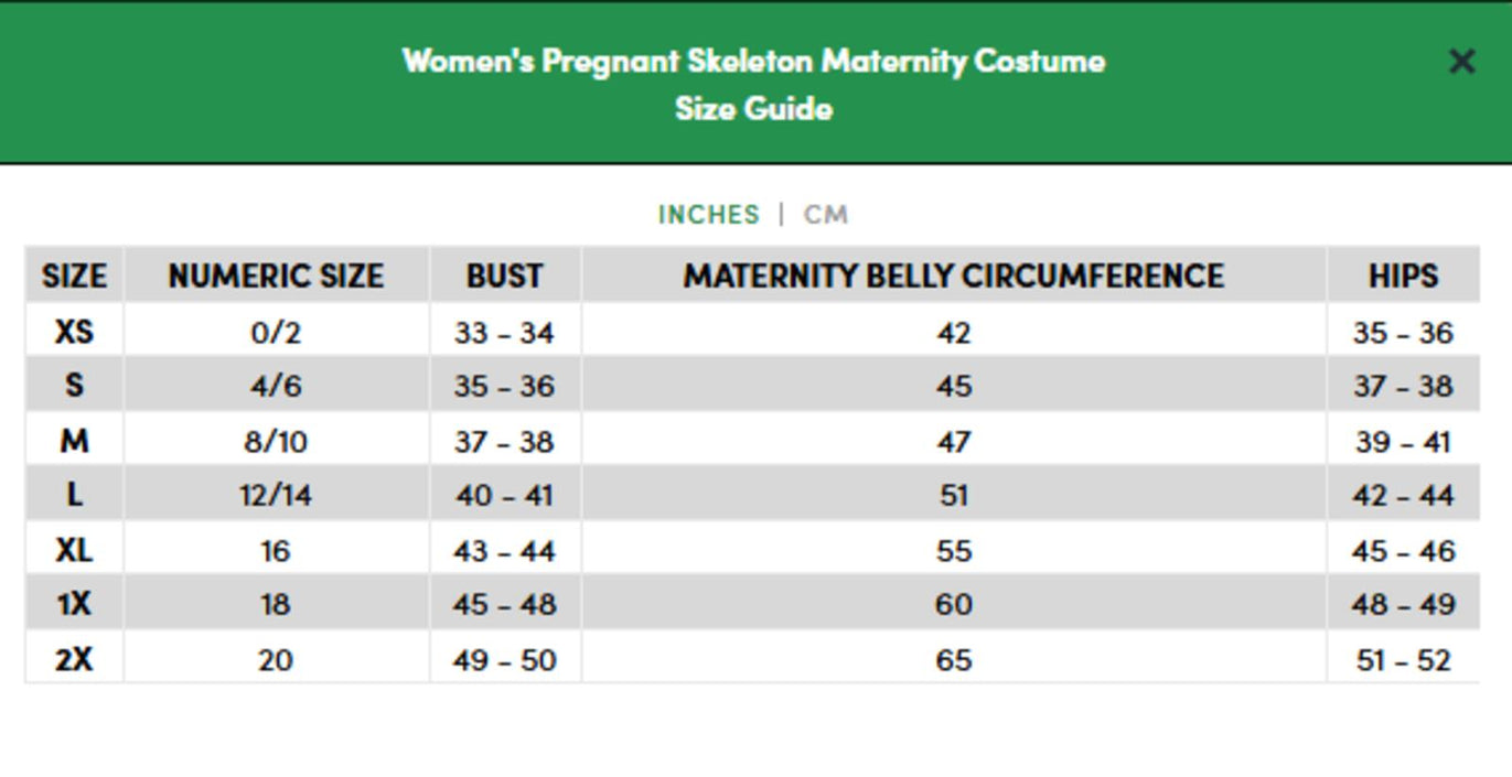 NWT Tipsy Elves Women's Pregnant Skeleton Maternity Costume Size Medium