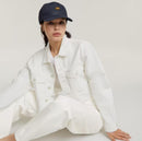 NWT G-Star RAW Women’s Cropped Wander Denim Jacket Chalk White Size Small