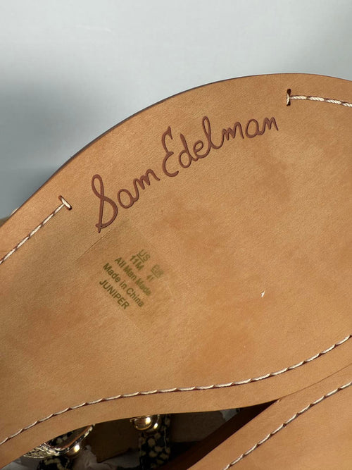 NWB Sam Edelman Juniper Leather Slip On Mule Sandals Size 11