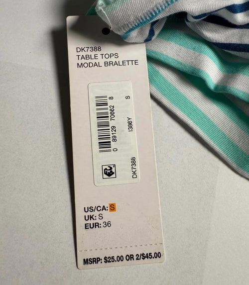 DKNY Women's Multi-Color Striped Sports Bra- Size S