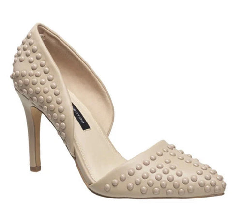 French Connection Cement Studded Pumps Pointed Toe Heels Size US 8.5 NWB