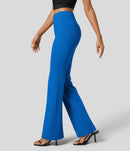 NWT Halara Flex High Waist Back Side Pkt Slight Flare Work Pant Princess Blue XS