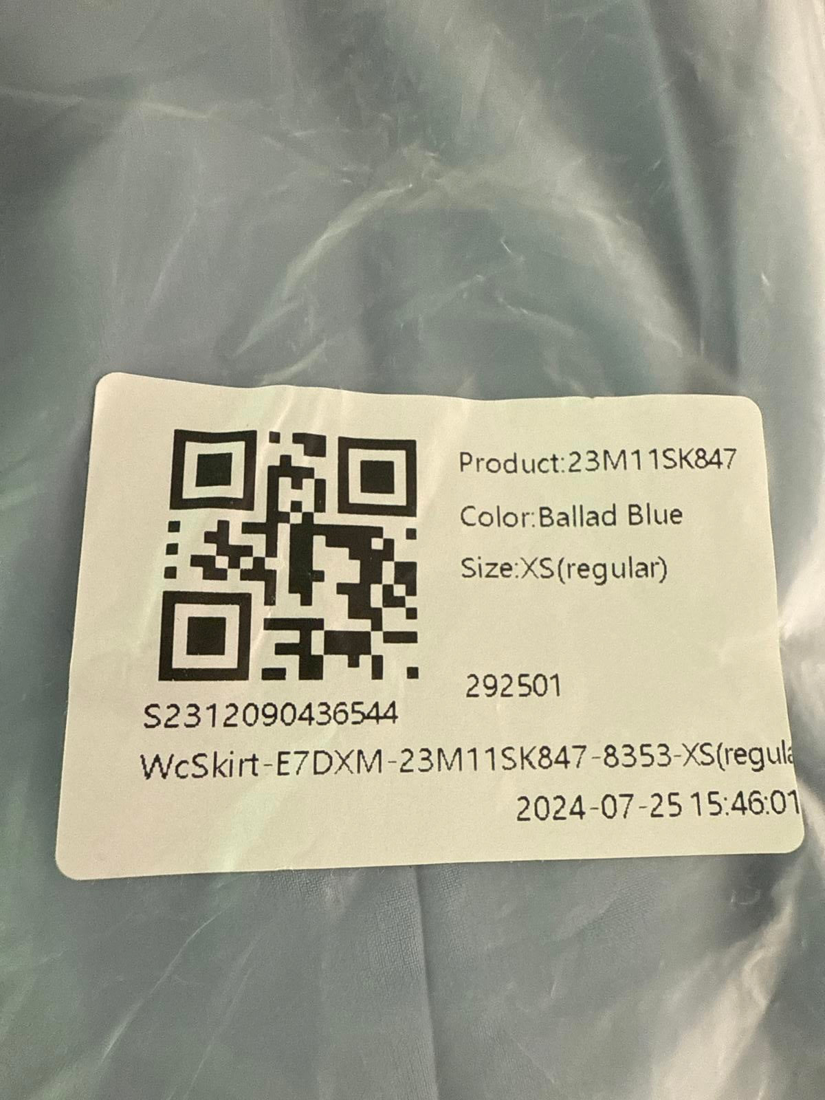 NWT Halara Breezeful Pleated 2-in-1 Adjustable Buckle Skirt Ballard Blue XS