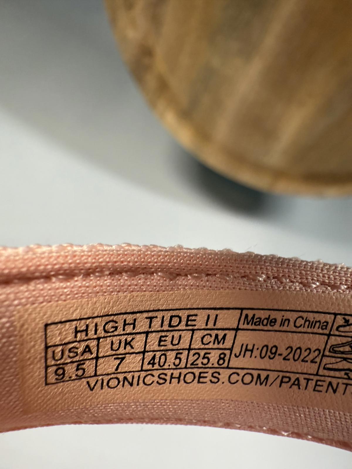 Vionic High Tide II Women's Platform Orthotic Sandal Size 9.5 NWB