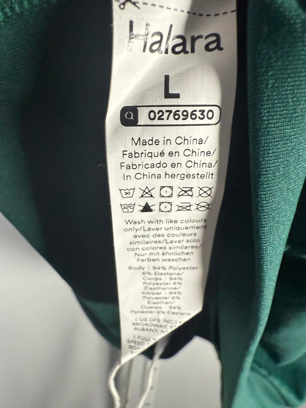 NWT Halara Boat Neck Short Sleeve Cut Out Casual T-Shirt Aventurine Size Large