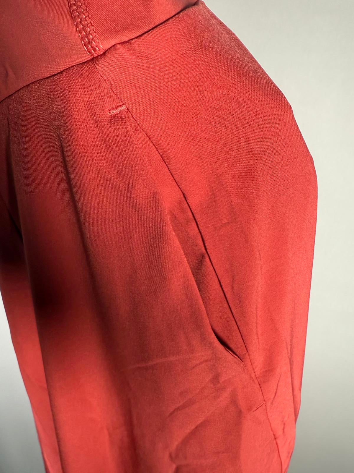 NWT Halara Breezeful High Waisted Pocket 2-in-1 Flowy Maxi Skirt Flame Red - L