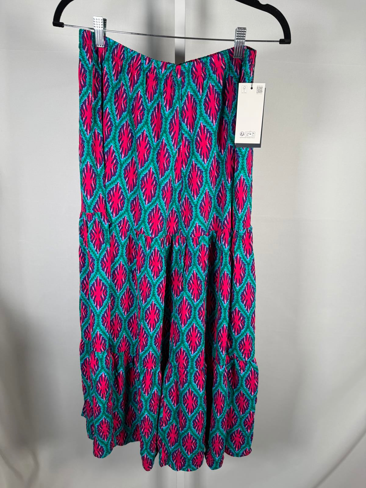 NWT PIOMBO A-line Skirt Pink Green Size M