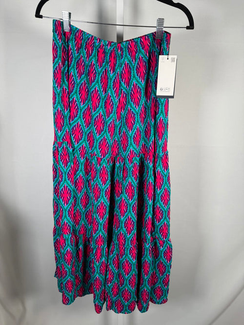 NWT PIOMBO A-line Skirt Pink Green Size M