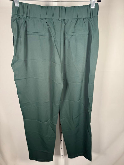 NWT Halara High Waisted Pocket Solid Work Tapered Pants Dark Green- L